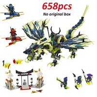 Morro Dragon toys Airjitzu Temple Dragon Green Dragon Dawn of Iron Doom Building Block Christmas Gifts Toys
