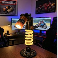 DIY Motorcycle Style Ambient Light Gaming Room Setup Decor Creative Gift For Male Gamers Bike Lovers For OHLINS Suspension Lamp