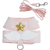 Cat Dog Harness Necklace Leash Collar Pet Items Accessories Kawaii Angel Wing Vest Harness For Dogs Cats Personalized Supplies