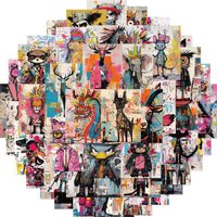 AliExpress NONE 50PCS Basquet Style Crazy Art Graffiti Stickers for Helmet Bicycle Hand Account Pencil Case Decals LanLanStickersWorld