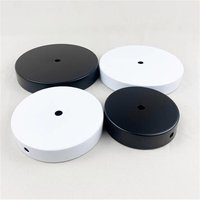 10/12/15/20/30cm Table lamp foot canopy floor lamp base chassis handmade DIY folding disc metal black white lighting accessories
