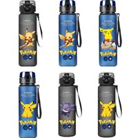 Anime Poke Mon Portable Plastic Water Bottle 560ML Ash Ketchum for Pikachu High Capacity Insulation Outdoor Water Cup Gift