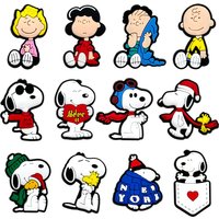 Hit Product Snoopy DIY Wholesale PVC Soft Rubber Button Accessories Shoe Charms Accessories for Crocs Sandals Y2k Fashion Toys