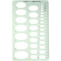 Office Supplie Green Geometry Ruler Oval Style 20cm Geometric Drawings Templates Rulers Multi-Function Measuring Ruler