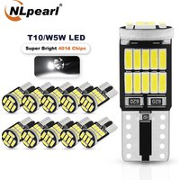 NLpearl 2/10x W5W T10 Led Bulbs Canbus 4014 SMD 6000K 168 194 Led 5w5 Car Interior Dome Reading License Plate Light Signal Lamp