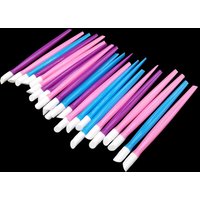 50/10 Pcs/Lot Reusable Double Head Plastic Nail Cuticle Pusher Rubber Tips Cleaner Removal Pedicure Nails Tool Care Drill Stick