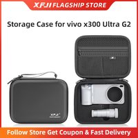 XFJI Storage Bag Case PU Drop-resistant Hard Shell Handbag for VIVO X300 Ultra G2 Teleconverter Photographer's Kit Accessories
