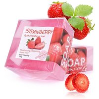 Natural Fruit Strawberry Plant Essential Oil Soap Coconut Oil Control Oil Moisturizing Cleansing Bath Handmade Soap