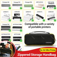 A4 Mini Printer Protective Case Anti Falling Carry Bag with Zippered Storage Handbag for A40 Wireless Bluetooth Portable Printer