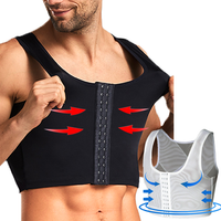 Men Gynecomastia Shaper Vest Abdomen Slimming Chest Control Shapewear Short Compression Shirts Corset Tops Workout Undershirt