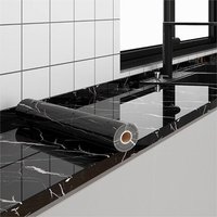 PVC waterproof glossy marble self-adhesive peel-and-stick wallpaper, kitchen cabinets furniture renovation decorative wallpaper