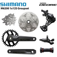 SHIMANO NEW DEORE M6200 Groupset 1x12s SL-M6200-R RD-M6200-SGS FC-M6200 Crankset CS-M6200 10-51T Cassette For Mountain Bike