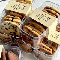 Transparent Plastic Cookie Packaging Box Berries Snowflake Snack Small Jar Baking Packaging Cranberry Cookie Container Box