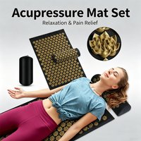 Kuznetsov's Applicator Acupressure Mat Pillow Set, Lotus Spike Yoga Massage Cushion for Back Neck Pain Relief, Foot Massager Pad