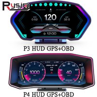 P3 P4 Car Head-up Display OBD2 HUD On-board Computer Digital Smart GPS Speedometer Volt RPM Water Temp Slope Meter Auto Electron
