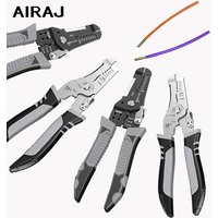 AIRAJ Wire Stripper Tools Multitool Plier Crimper Cable Cutter Multifunctional Stripping Tool Crimping Pliers Terminal