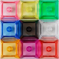 YMDK ZDA XDA v2 1u Keycaps Clear PC Translucent 1.6mm Thickness Shine Through Keycap for MX Mechanical Keyboard DIY