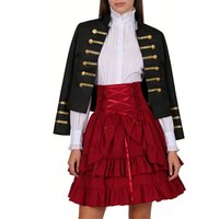 Adult Purim Victorian Gothic Style Jacket Zipper Christian Medieval Knight Coat Solid Middle Ages Women Carnival Cos Blazer