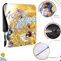 900pcs Saint Seiya 9-Pocket Zipper Card Binder with Metal Clip Anime Gold Saints Trading Card Album for Collection