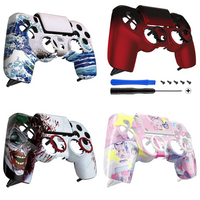 eXtremeRate Ghost Replacement Faceplate Touchpad Cover Redesigned Shell Compatible with PS4 Slim Pro Controller JDM-040/050/055