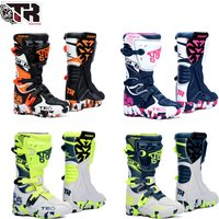 2026 New Kids Motocross Boots Black Off-Road Motorcycle Boot Children Orange Youth Dirt Bike Racing Bota MX Gear For 6-12 Years