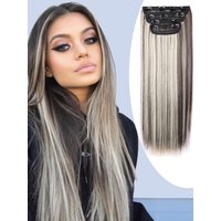 Clip in Hair Extensions, 4 PCS Natural & Soft Hair & Blends Well Hair Extensions