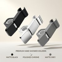 Adjustable Shower Head Holder for Round Bar 18-25mm Universal Shower Bracket No-Drill Sprayer Fixed Base Bathroom Accessories