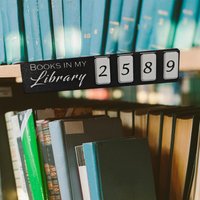 Bookshelf Counter Bookish Decor Sign BookNook Decor Books Read This Year Counter Counting Up To 999 Library Counting Ornament