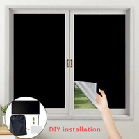 100% Blackout Curtain Removable Portable Travel Blocking Darkest Window Film Cloth Temporary DIY Blackout Curtains