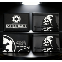 StarWarsDarth Vader Stormtrooper Bifold Wallet PU Leather Short Purse with Card Slots Coin Pocket Anime Wallet for Men Fans Gift
