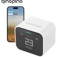 Inteligentny detektor powietrza Qingping Smart Air Detector Lite CO2 PM2.5 PM10 z czujnikiem temperatury i wilgotności, dotykowy ekran, kompatybilny z aplikacją Mihome i Apple HomeKit.