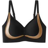 High-End Seamless Push-Up Bra Sexy Small Breast Big U Beautiful Back Contrasting Color No Rims for Women's Underwear