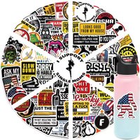 100PCS Funny Safety Hat Stickers Slogan Warn Cartoon Toys Decals DIY Notebook Fridge Helmet Waterproof Graffiti Gifts