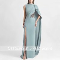 One-shoulder Pleat Evening Dress Sexy Side Slit Floor-Length Celebrity Dress Exquisite High Quality Prom Party Gowns Customized