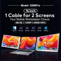 Dual-Screen Display Office Portable Monitor FHD Backlit Notebook Sub-Screen Dual Triple Screen Extender Compatible with All PC