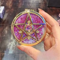 Sailor Moon anime peripheral quicksand makeup mirror kawaii cartoon exquisite storage box lipstick packaging box holiday gift