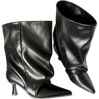 Women's Versatile High Heels Size 35-40 Fashionable Pointed Toe Slim Heel Comfortable Temperament Short Boots Simple Wide Boots