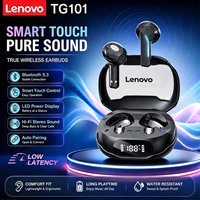 Choice Lenovo Gaming Headset Wireless Bluetooth 6.0 Earphones RGB Low Latency Waterproof Headphones Sports Headset TG101 2026New
