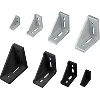 8Pcs/lot 2040 3060 4080 Corner Fitting Angle Aluminum L Connector Bracket Fastener for Aluminium Profile CNC 3D Printer Parts
