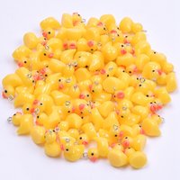 10/20/30/50pcs Kawaii Yellow Duck Charms For Jewelry Making Supplies Resin Material Wholesale DIY Keychain Earring Charm Pendant
