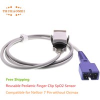 Reusable SpO2 Sensor 7 Pin for Nellcor Pulse Rate Oximeter Probe Patient Monitoring SaO2 Sensor Without Oxi-Max Tech Short Wire