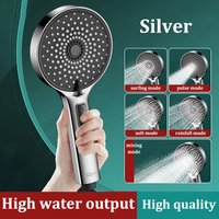 Booster Handheld Rain Shower Head Powerful Spray Anti-Clog Nozzle Adjustable Bathroom Shower Head for Low Water Pressure Home