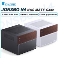 JONSBO N4 NAS Mini Case ITX/M-ATX Motherboard SFX Power 6 Large and 2 Small Hard Disk Bit Home Office Server PC Chassis