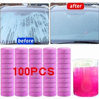 Car Tablet Windscreen Cleaner Effervescent Window Solid Cleaning Automobile Glass Wiper Washing Tablets Dust Remover Pink