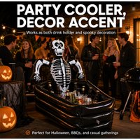 Skeleton Shaped Inflatable Ice Bucket PVC Waterproof Cooling Container Halloween Party Favor Supplies