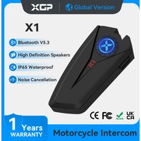 X1 Motorradhelm-Bluetooth-Headset, Bluetooth 5.3, HD-Lautsprecher, verbesserte Klangqualität, Anrufannahme per Sprachsteuerung