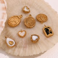 E.B.belle DIY Waterproof 18K Gold Plated charms for jewelry making High Quality stainless steel necklaces Pendant bracelets