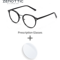 ZENOTTIC Vintage Acetate Round Prescription Eyeglasses Blue Light Protection Progressive Optical Glasses For Men Women