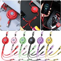 Car Styling 3 In 1 Fast Charging Cord Data Cable Valve Cap For VW Rline Golf 6 GTI B6 Touran MK4 Jetta Bora Passat Polo GTD R32