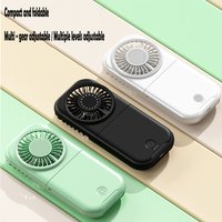 X30MAX Folding Mini Cooling Air Fan Mobile Phone Holder Power Bank USB Rechargeable Cooling Handheld Desktop Fan with Lanyard